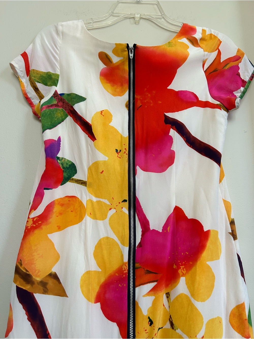 Yumi Kim Multicolor Floral Silk Short Sleeve Mini Dress, size XS - Picture 5 of 7